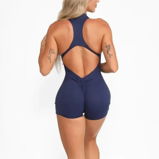 Women's Training Jumpsuit with Zipper