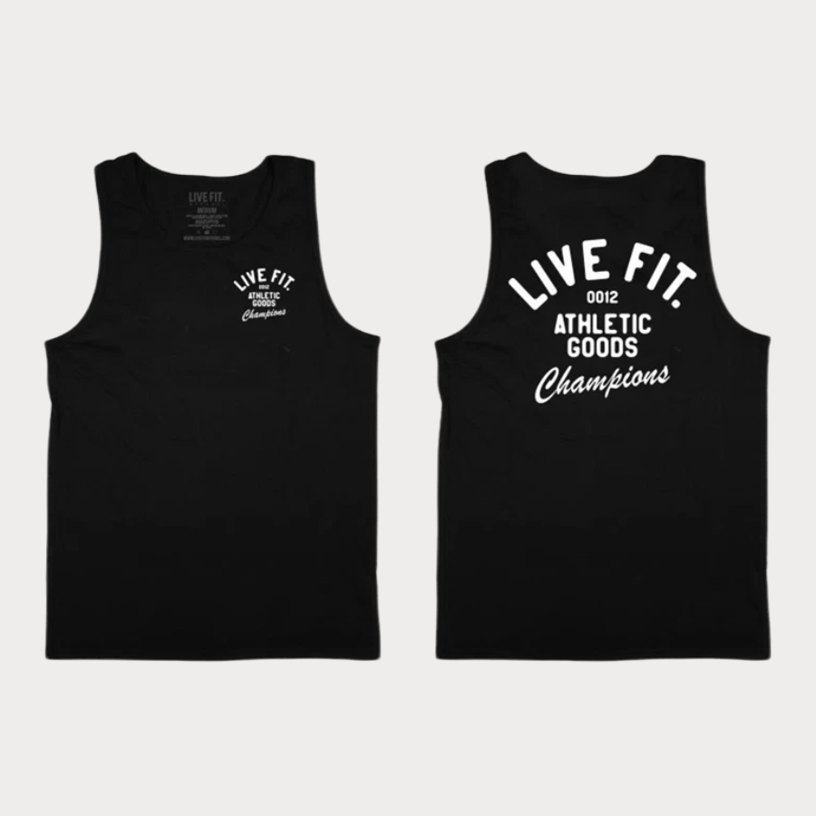 LIVE FIT men's sleeveless cotton t-shirt