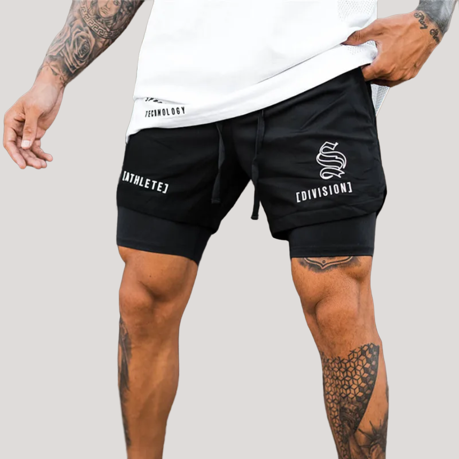 2-in-1 Shorts for Running and Bodybuilding