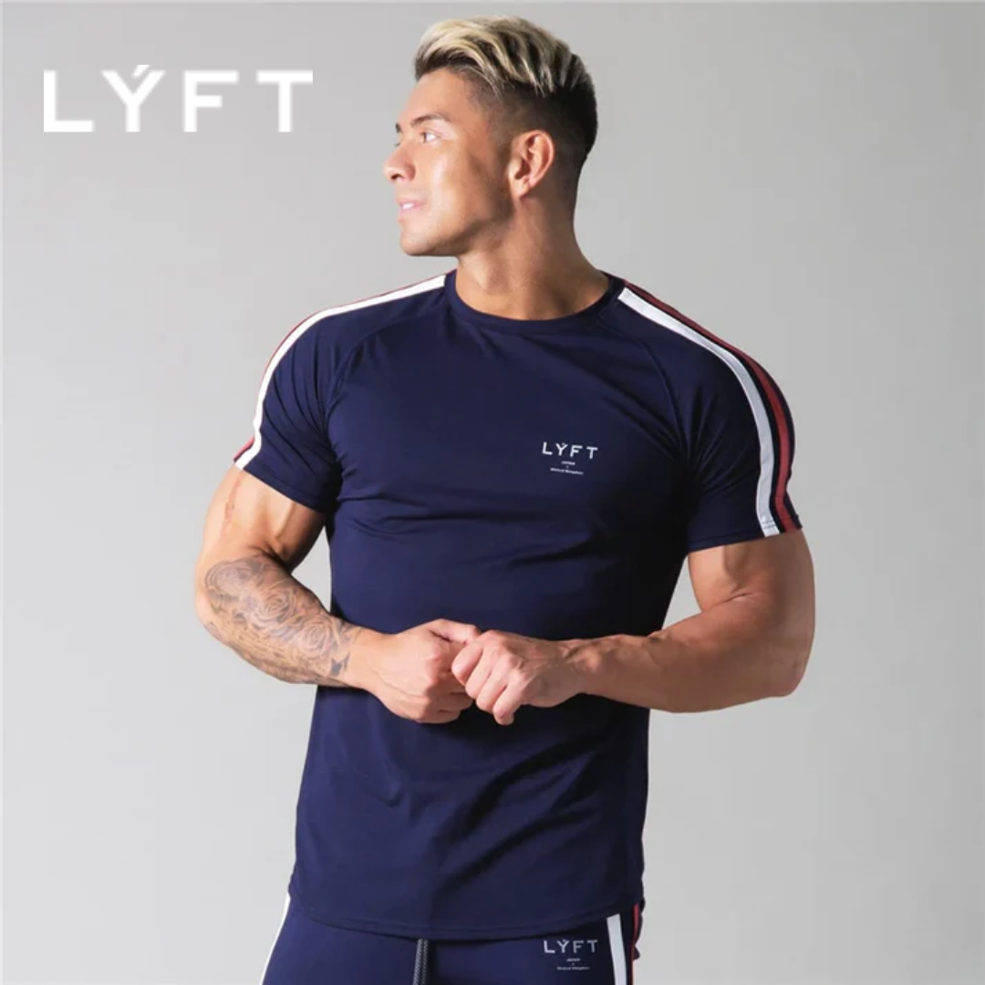 LYFT Cotton Training T-Shirt With Stripes