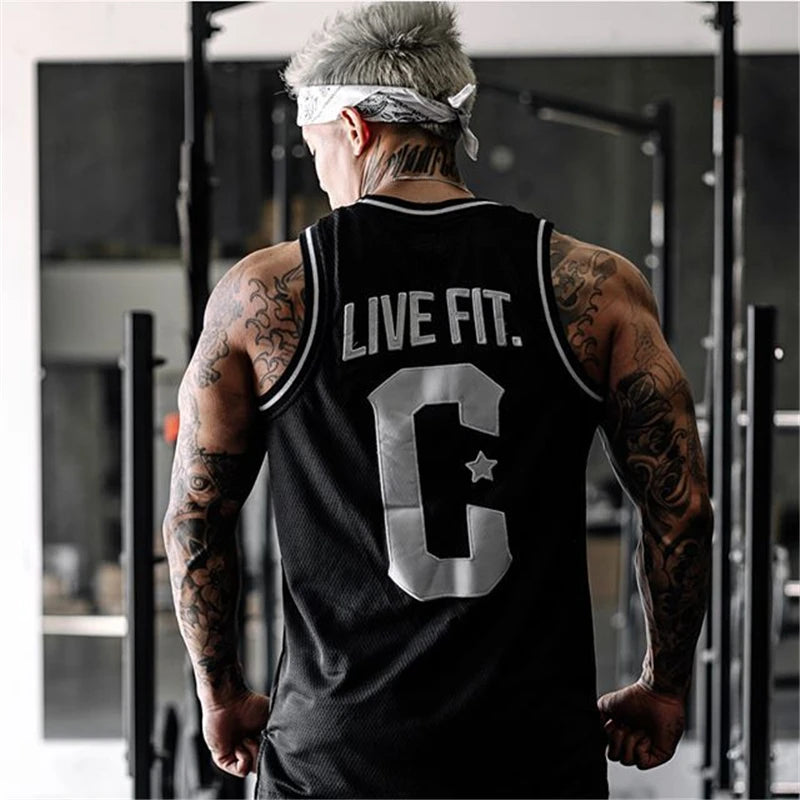 Live Fit Oversize Gym Tank Top Premium