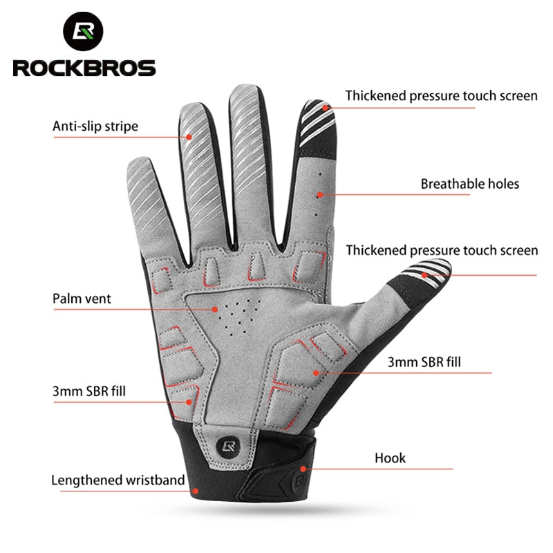 Rockbros Unisex Gloves – Touchscreen, Windproof Warmth