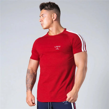 LYFT Cotton Training T-Shirt With Stripes