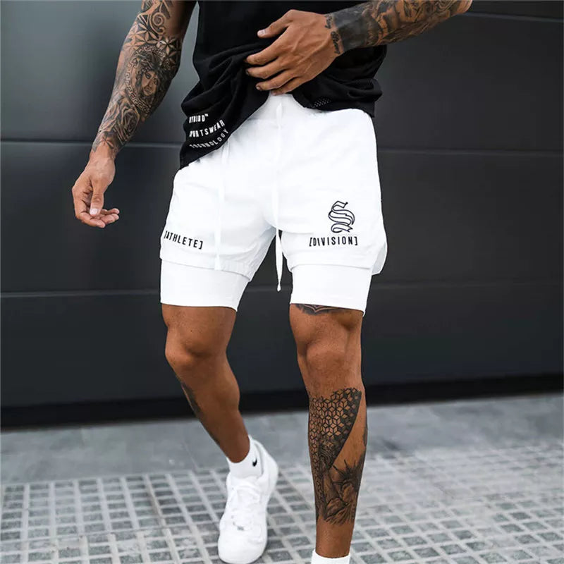 2-in-1 Shorts for Running and Bodybuilding