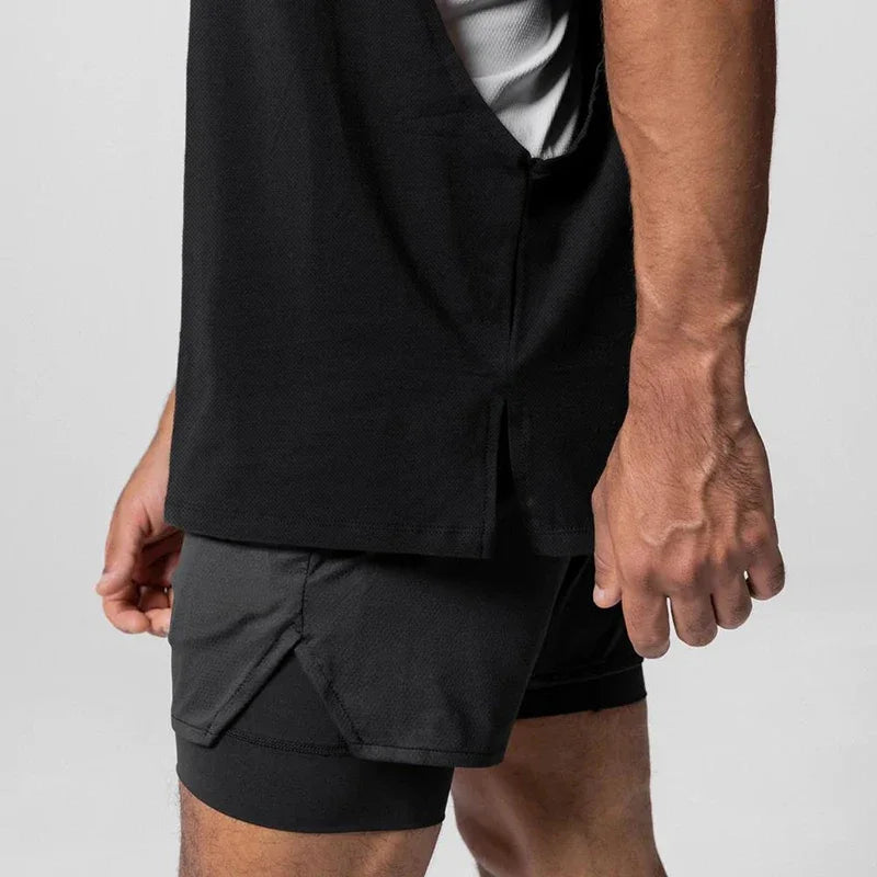 Open Sleeveless T-shirt for Training and Running