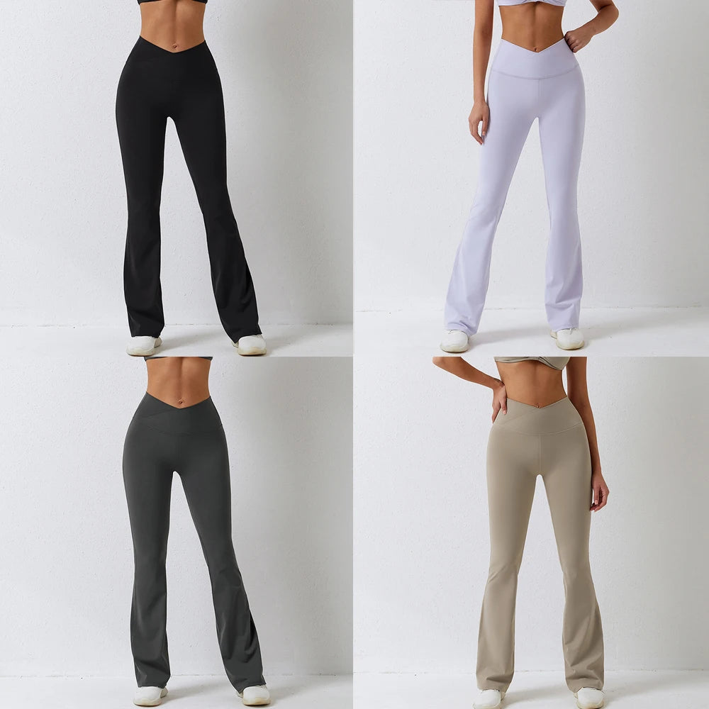 Seamless high waist legging pants criss-cross finish