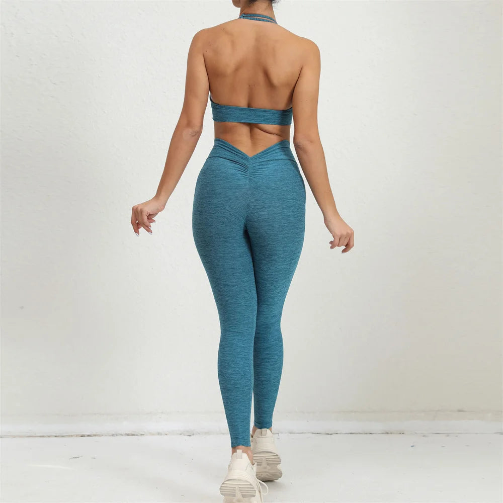 Leggings with cell phone pocket and top