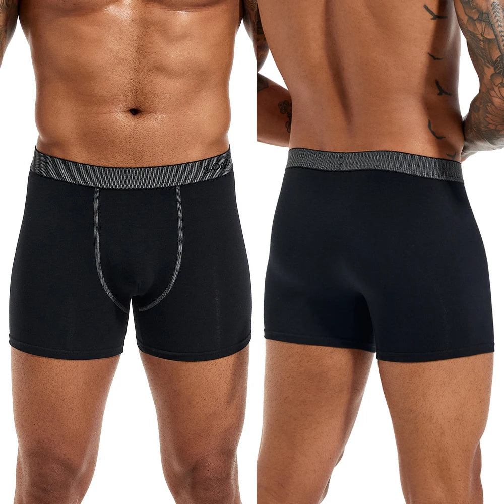 Men's cotton boxer briefs for training 5PCS