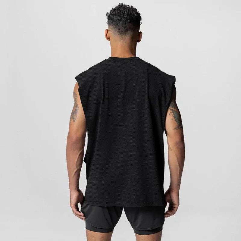 Open Sleeveless T-shirt for Training and Running