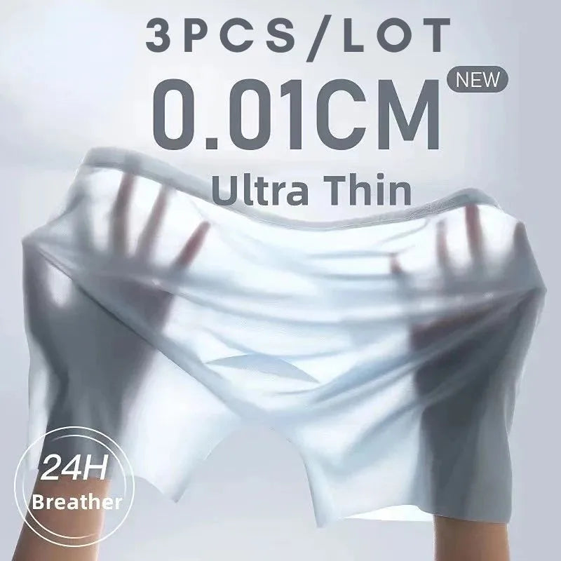 Breathable Quick Dry Seamless Boxer Briefs - 3 pcs