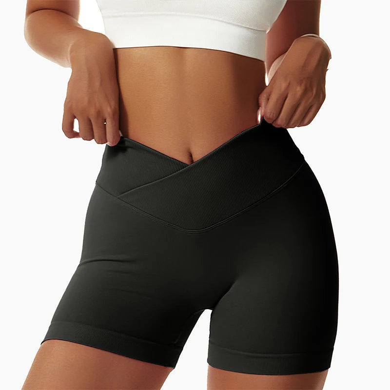 Women's Seamless Training Shorts With Elasticity