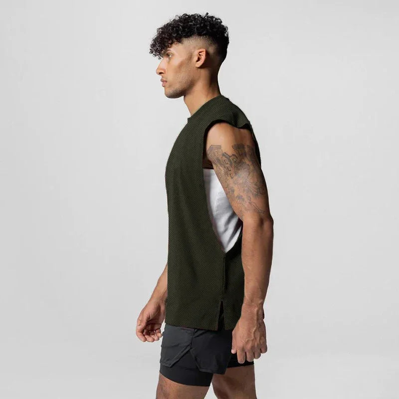 Open Sleeveless T-shirt for Training and Running