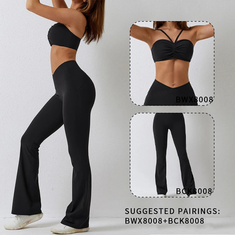 Seamless high waist legging pants criss-cross finish