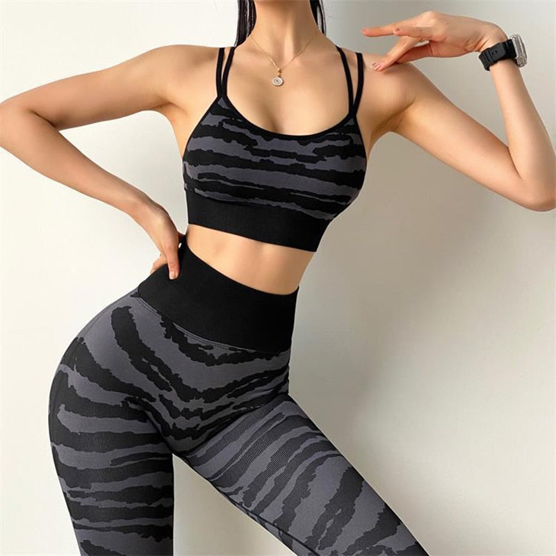 Zebra Stripes Fitness Set